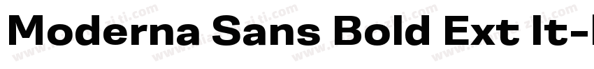 Moderna Sans Bold Ext It字体转换